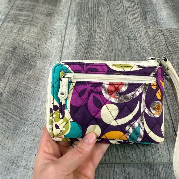 Vera Bradley Cream/Plum Anniversary Wristlet Wallet - Picture 5 of 11